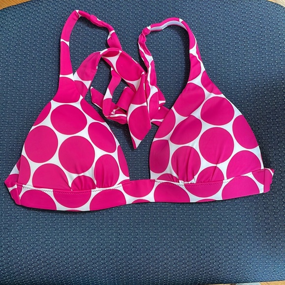 Victoria's Secret Push Up Halter Top Bikini Top, size Medium, Pink & White - Picture 10 of 14